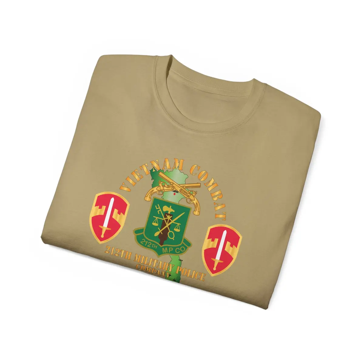 Unisex Ultra Cotton Tee - Army - Vietnam Combat Veteran W 212Th Military Police Company - Macv Ssi - Vn Svc X 300 28