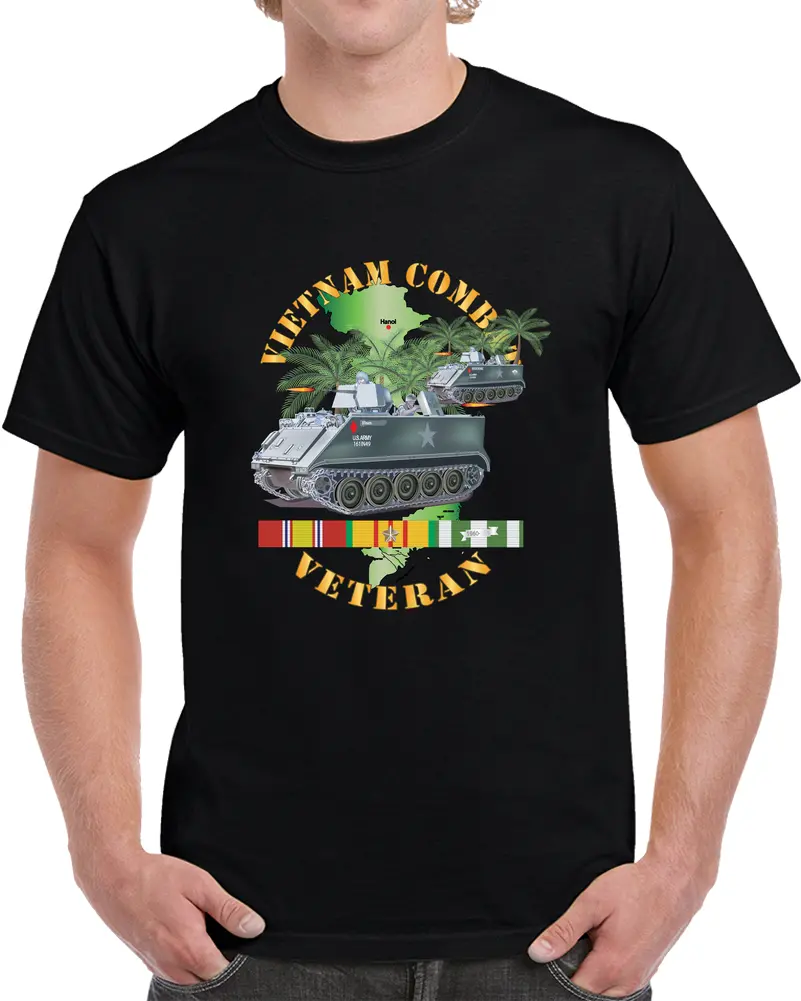 Army - Vietnam Combat Vet -  W Apcs Bteam X 300 T Shirt 1