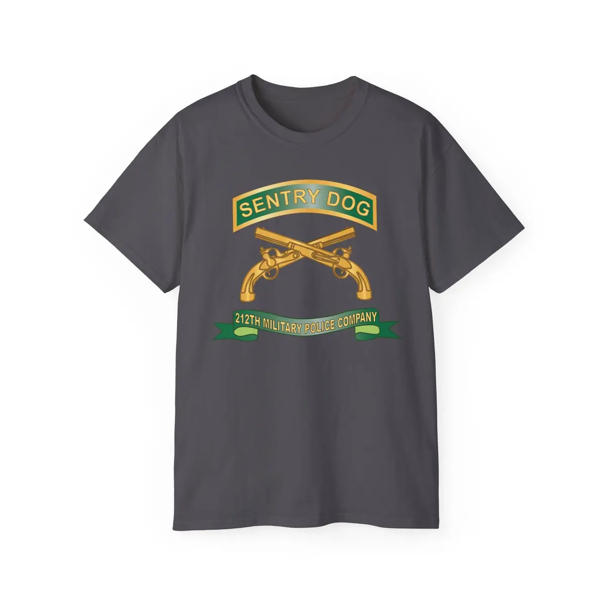 Unisex Ultra Cotton Tee - Army - Sentry Dog - 212Th Military Police Company W Br - Ribbon X 300 10