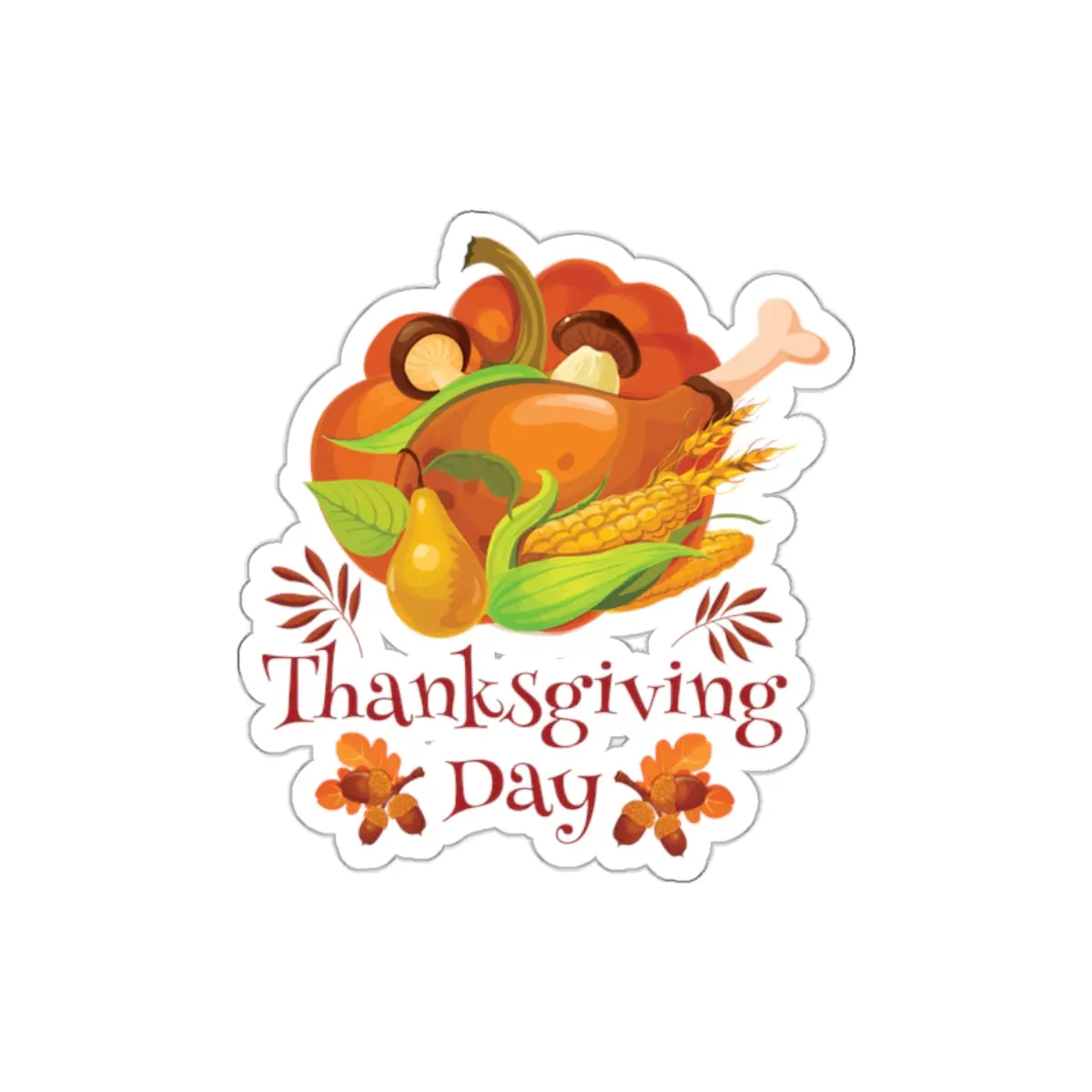 Die-Cut Stickers - Thanksgiving Day - Turkey 1