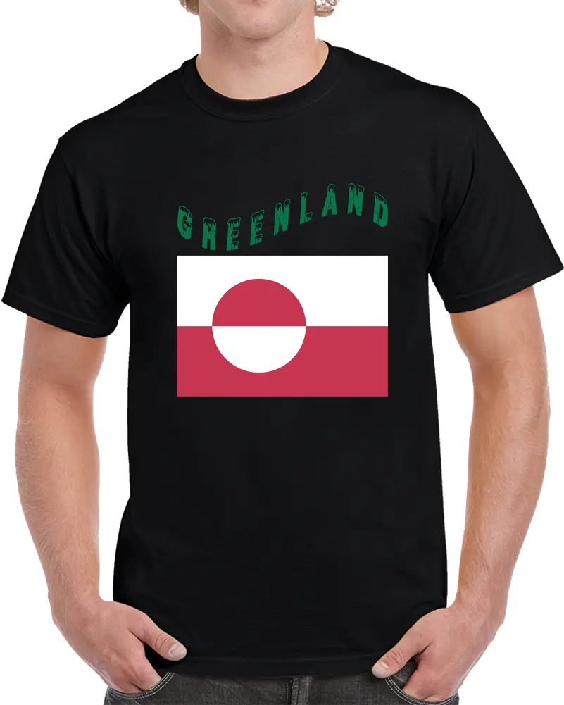 Flag Greenland - Ice Waving T Shirt 1