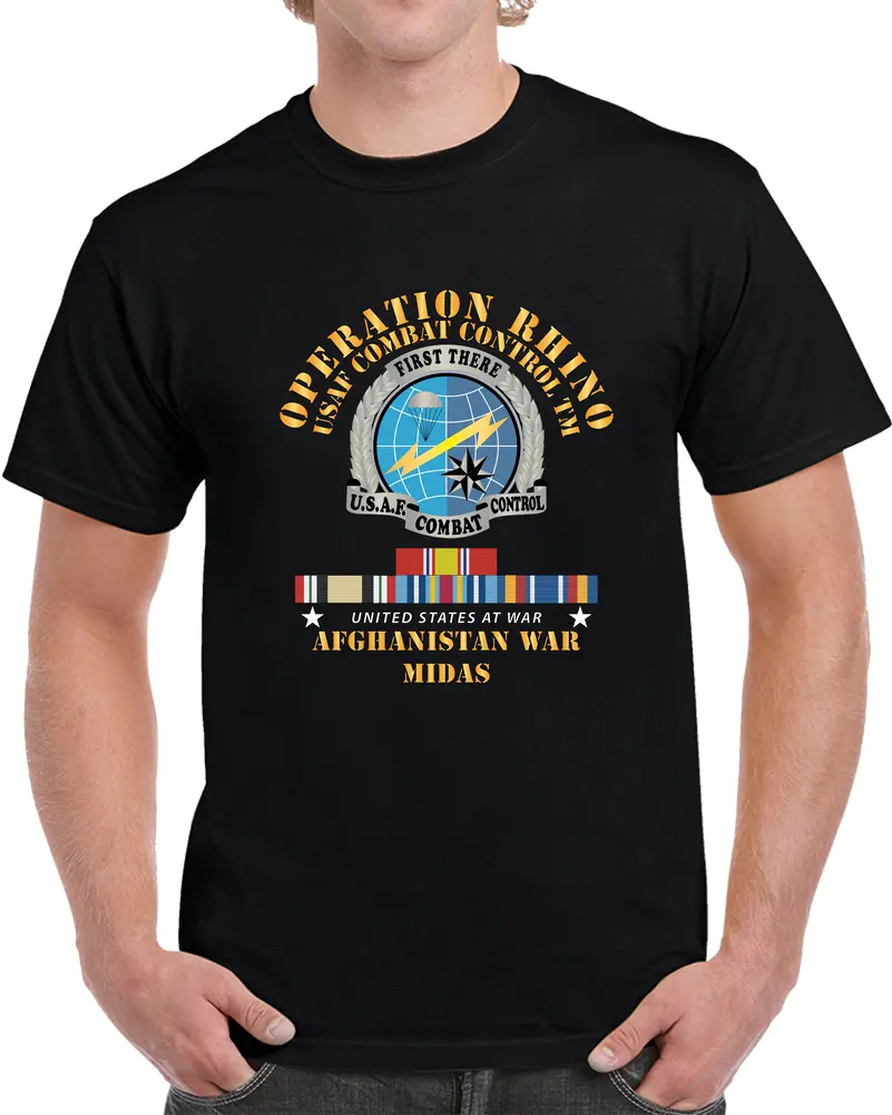 Sof - Operation Rhino - Afghanistan - Usaf Combat Control W Svc - Midas X 300 T Shirt 1