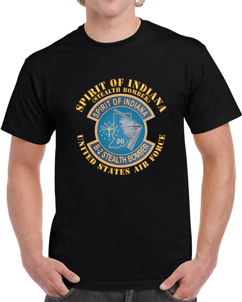 Usaf - B2 - Spirit Of Indiana - Stealth Bomber X 300 T Shirt 1