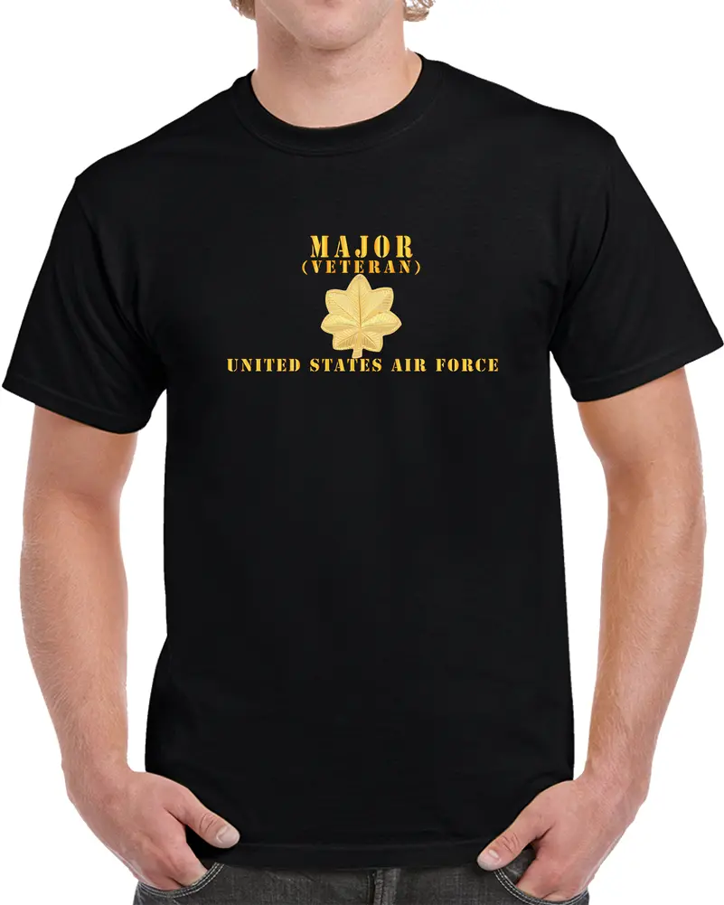 Usaf - Major - Maj - Veteran X 300 T Shirt 1