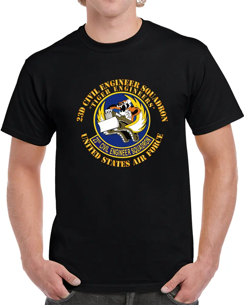 Usaf - 23D Civil Engineer Squadron - Tiger Engineers T Shirt 1