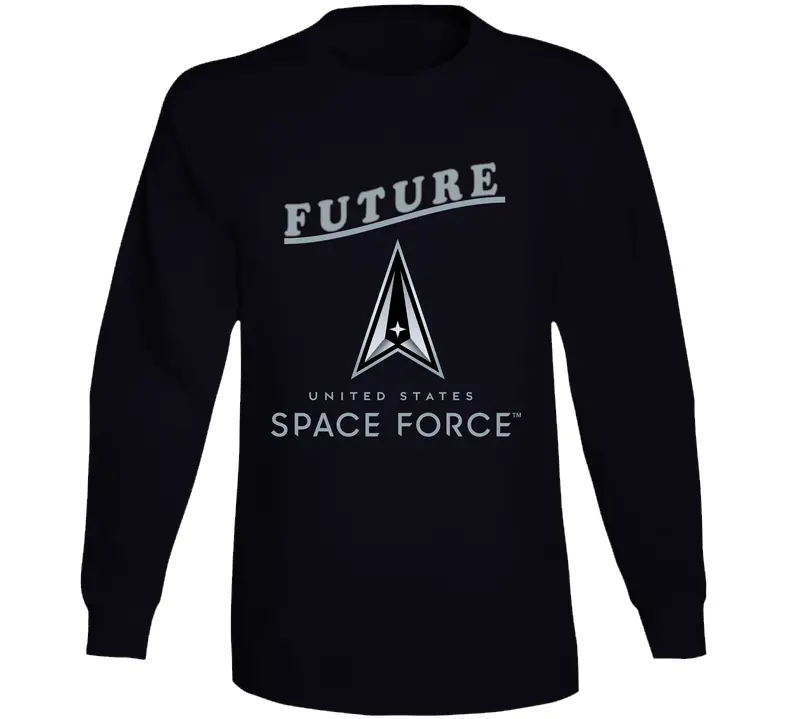 Future Space Force Logo Vertical X 300 Long Sleeve T Shirt 1