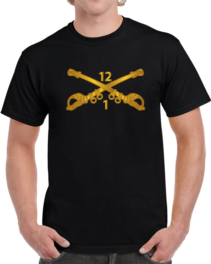 Army - 1St Battalion - 12Th Cavalry Branch Wo Txt T Shirt - Classic 1