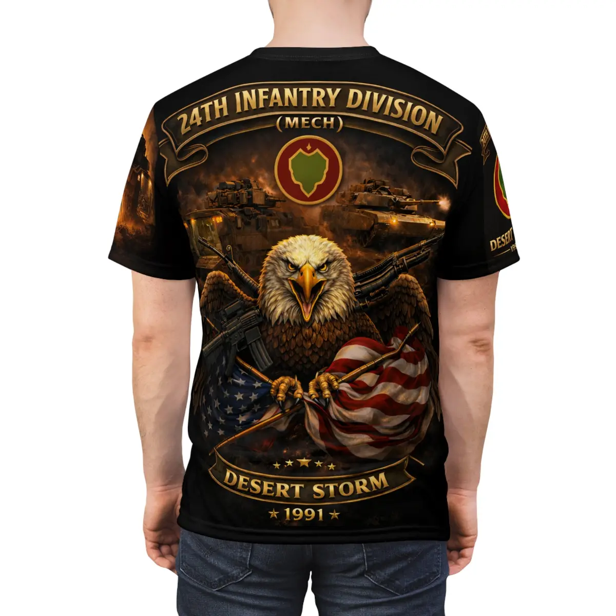 24Th Infantry Division "Deep Inside Iraq" Tribute Tee — Operation Desert Storm 6