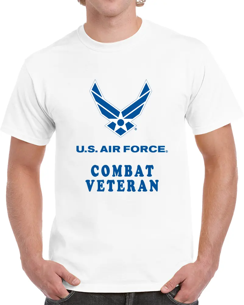 Usaf - Air Force - Combat Veteran T Shirt - Classic 1
