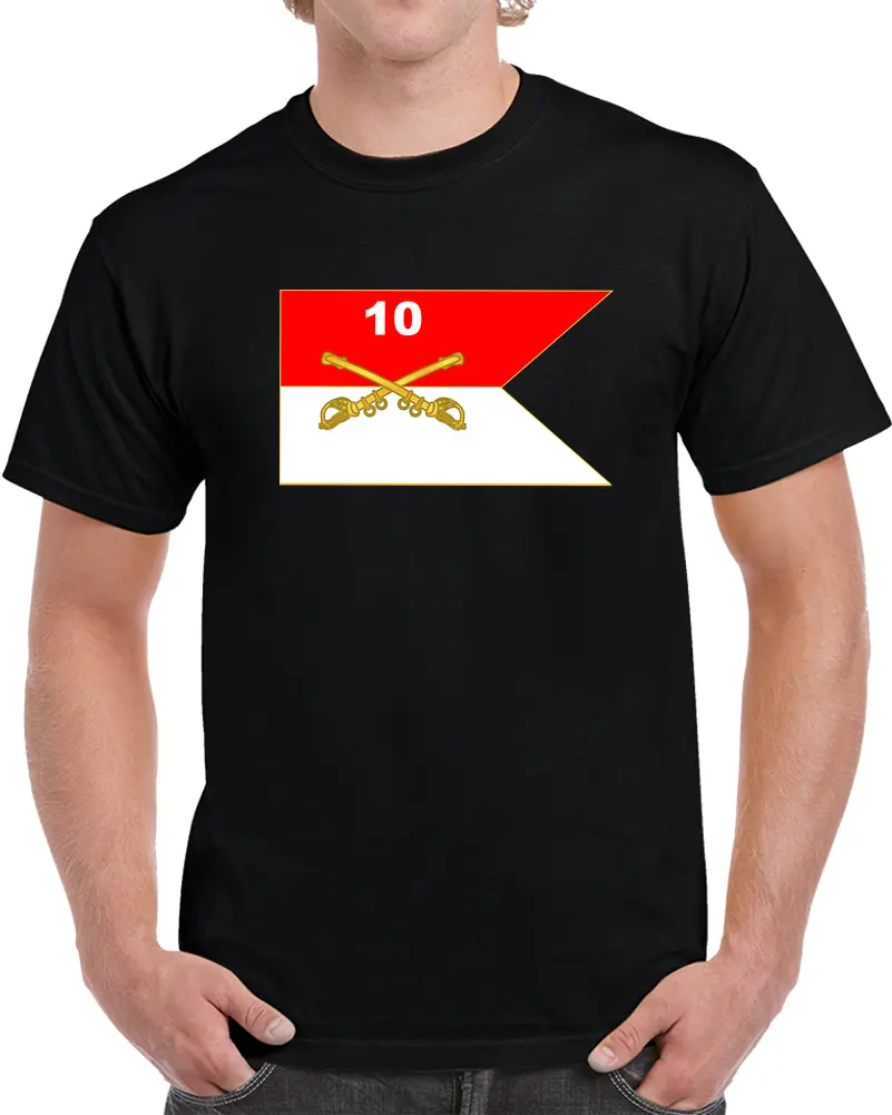 10Th Cavalry Guidon - Buffalo Soldiers T Shirt - Classic 1