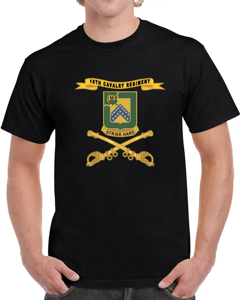 Army  - 16Th Cavalry Regiment W Ribbon - Br T Shirt - Classic 1