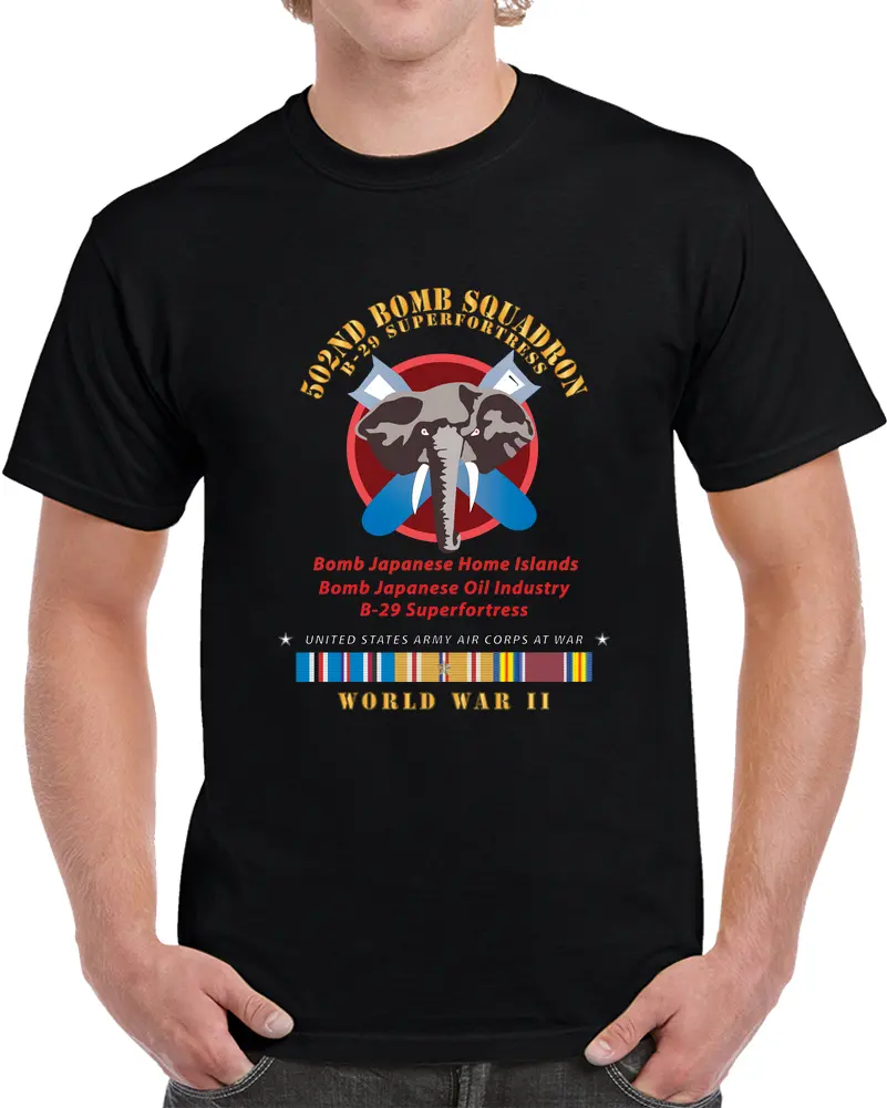 502Nd Bomb Squadron - B-29 Superfortress - Campaigns - World War Ii W Pac Svc X 300 - T Shirt - Classic 1