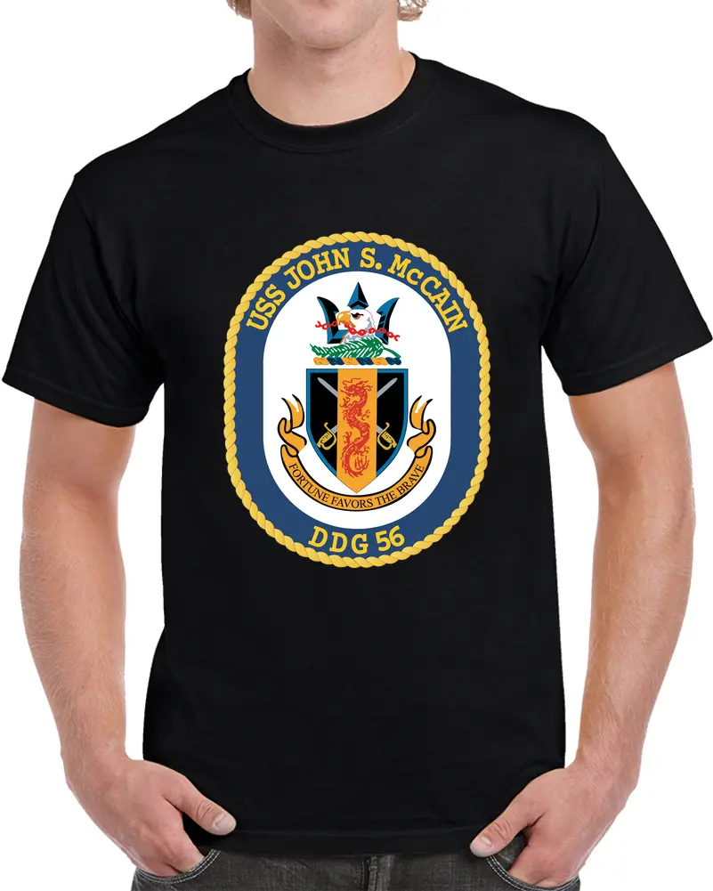 Navy - Uss John S. Mccain (Ddg-56) Wo Txt T-Shirts - Classic 1