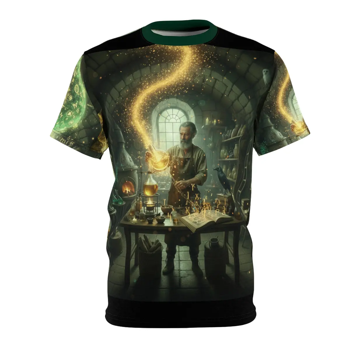The Ancient Alchemist Turning Lead Into Gold Tee | Alchemy Aop Shirt 1