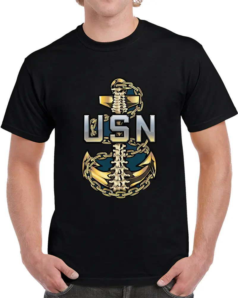 Us Navy - Anchor Bone Wo Txt - T-Shirts - Classic 1