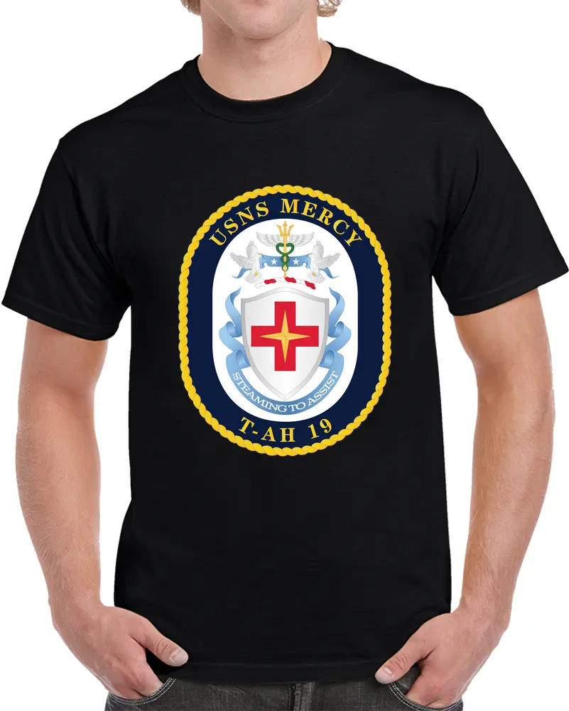 Navy - Usns Mercy (T-Ah-19) - Crest Wo Txt - T-Shirts - Classic 1
