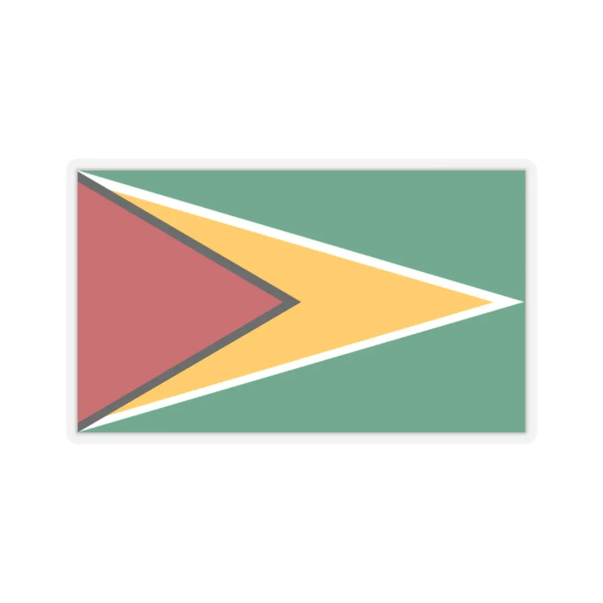 Kiss-Cut Stickers - Flag - Republic Of Guyana Wo Txt X 300 2