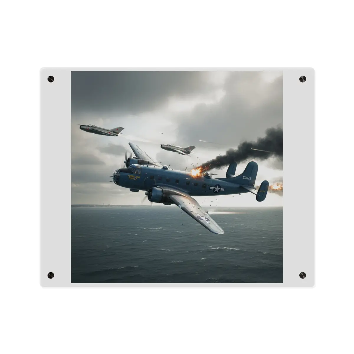 Acrylic Wall Art Panel - April 8, 1950, Baltic Sea - Latvia Soviet Fighters Shot Down A U.S. Navy Pb4y-2 - Liberator - Cold War 4