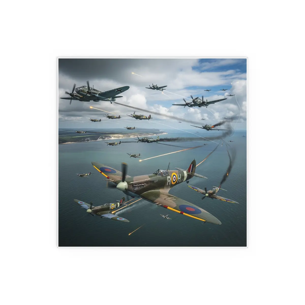 Indoor And Outdoor Silk Posters - British And German Aircraft During The Battle Of Britain 6
