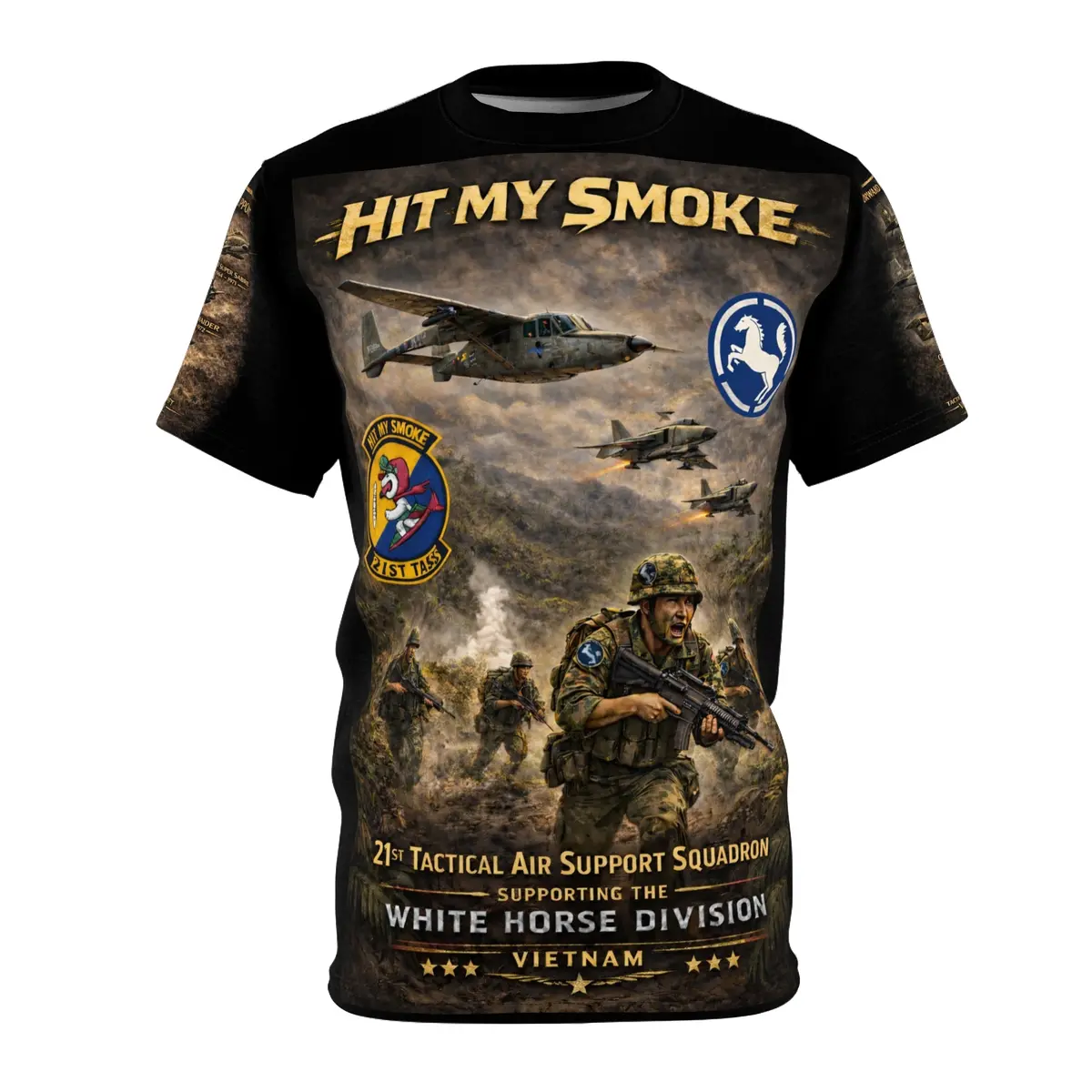 21St Tactical Air Support Squadron Hit My Smoke Tee | Vietnam Tribute - Supporting The 9Th Infantry Division (South Korea) 1
