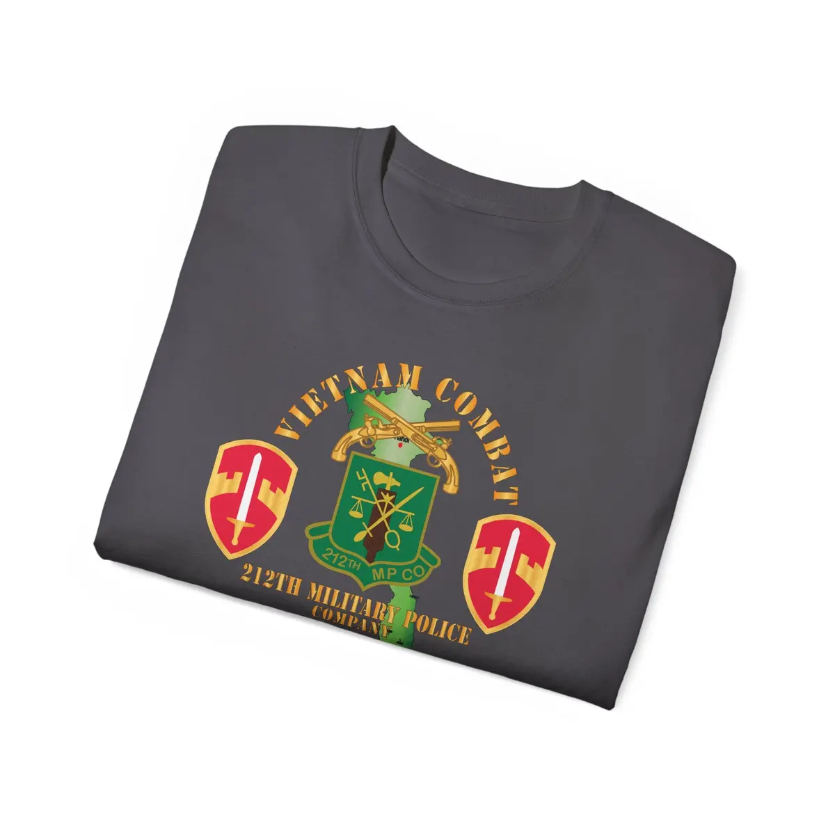 Unisex Ultra Cotton Tee - Army - Vietnam Combat Veteran W 212Th Military Police Company - Macv Ssi - Vn Svc X 300 43