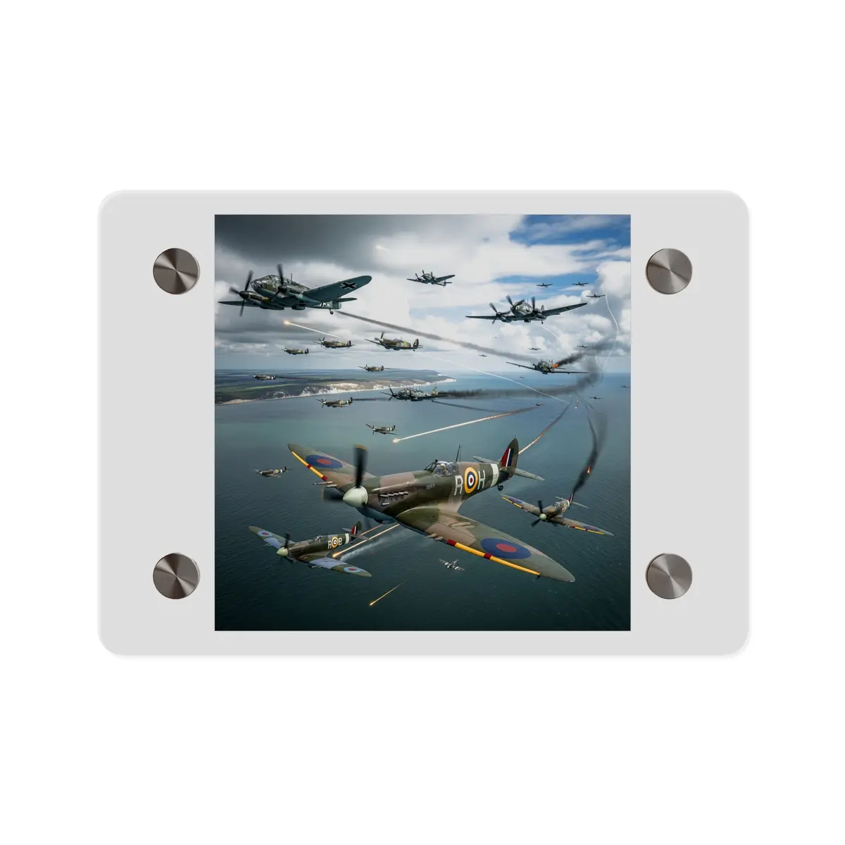 Acrylic Wall Art Panel - British And German Aircraft During The Battle Of Britain 1