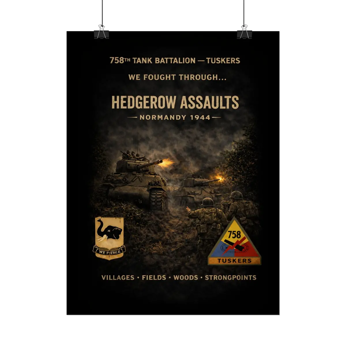 Posters - Hedgerow Assault In Normandy, 1944 - Shirt - Back 7