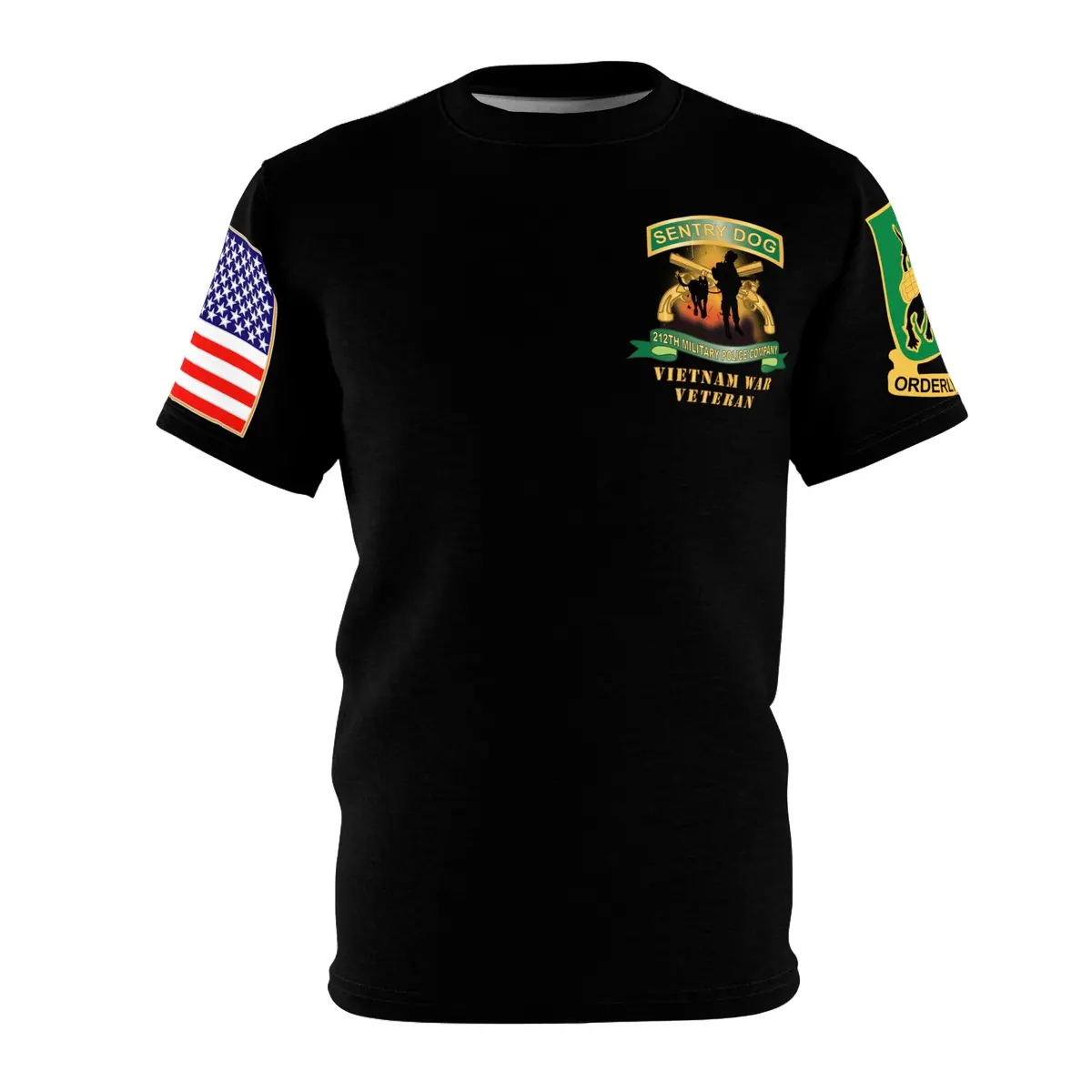 Unisex All Over Print (Aop) - Army - Sentry Dog - 212Th Military Police Company - 720Th Mp Bn W Vn Svc Ribbons 1
