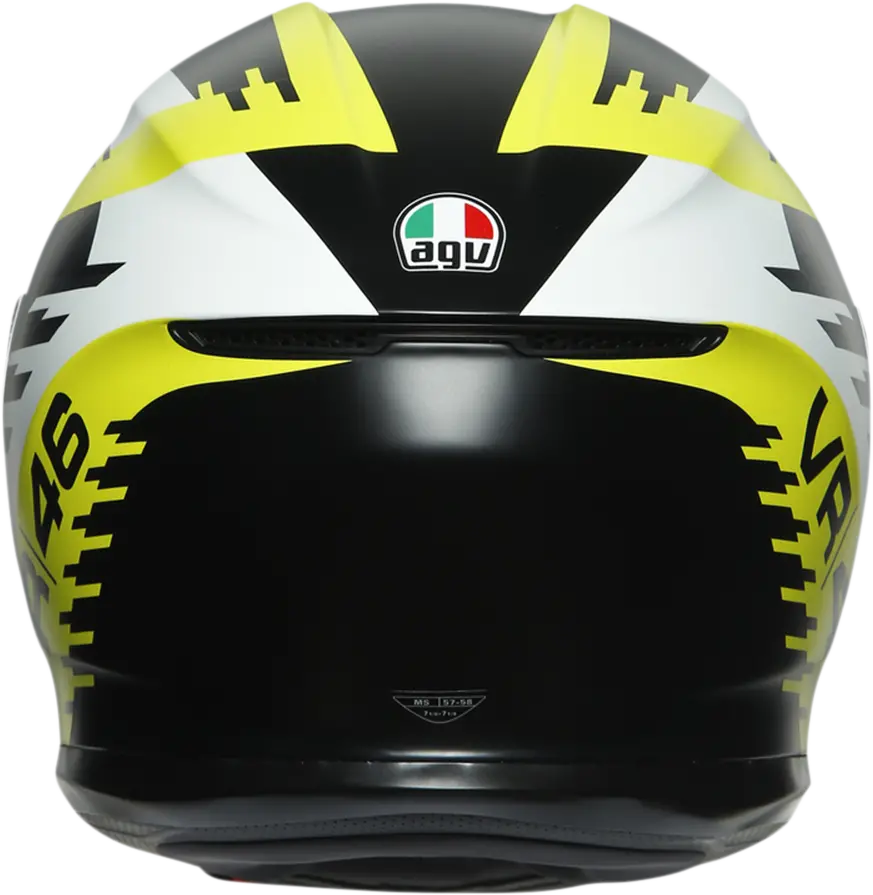 Agv K6 Full-Face Motorcycle Helmet – Rapid Graphic, Size Ml (46), Black/Yellow (Model 216301O0Ny00108) 1