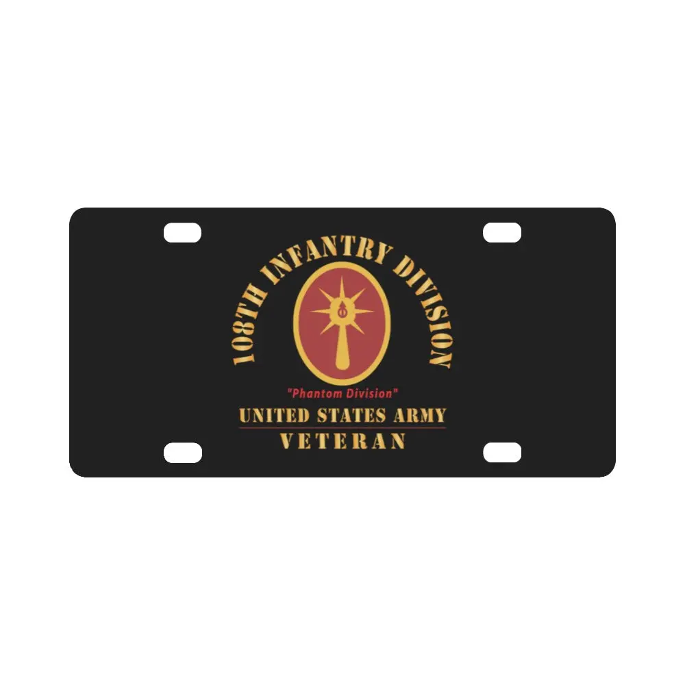 Army - Ssi - 108Th Infantry Division - Wwii - Phantom - Us Army Veteran X 300 Classic License Plate 1