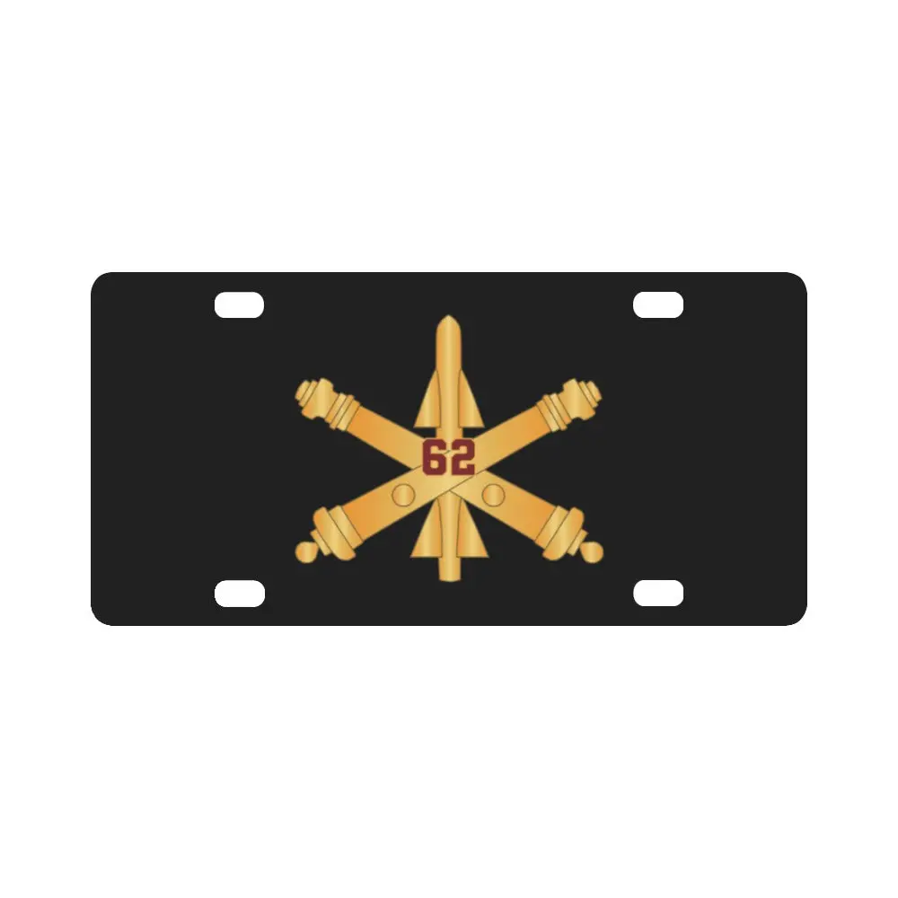 Army - 62Nd Air Defense Artillery W Number Br Wo Txt X 300 Classic License Plate 1