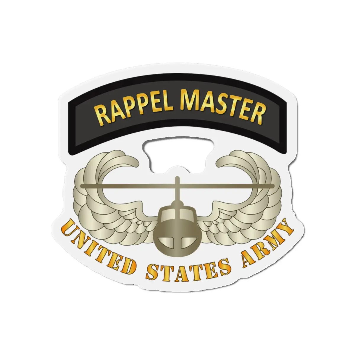 Die-Cut Magnets - Army - Rappel Master Tab W Air Assault Badge - Us Army 1