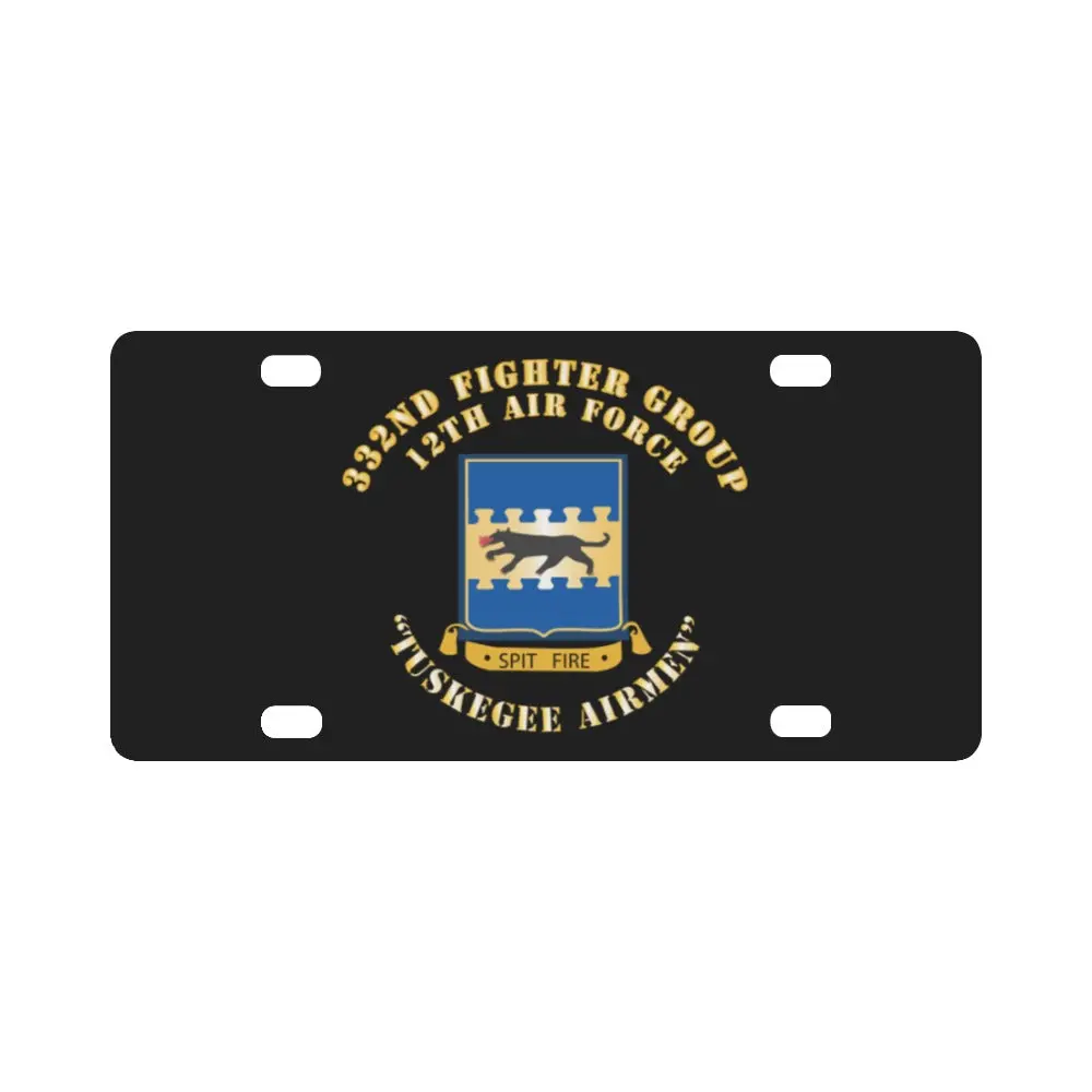 Aac - 332 Fg - 12Th Af - Tuskegee Airmen X 300 Classic License Plate 1