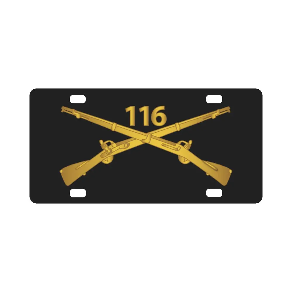 Army - 116Th Infantry Regiment Branch Wo Txt Classic License Plate 1