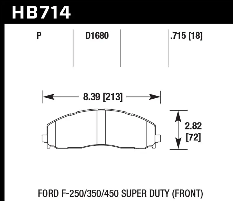 Hawk Lts Street Front Brake Pads – Optimized For 2015–2017 Ford F-250/F-350 Super Duty Models 1