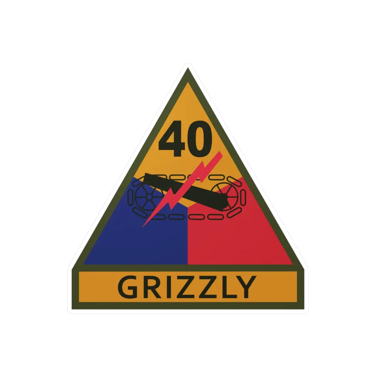 Kiss-Cut Vinyl Decals - Ssi - 40Th Armored Division W Name Tape X 300 1