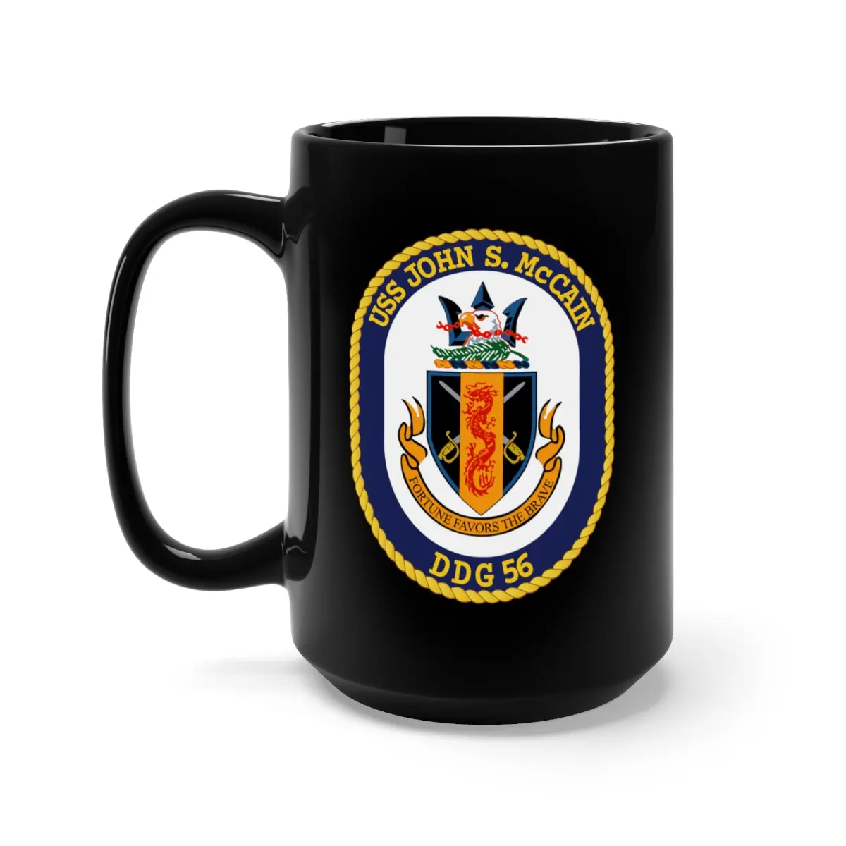 Black Mug 15Oz - Navy - Uss John S. Mccain (Ddg-56) Wo Txt 1