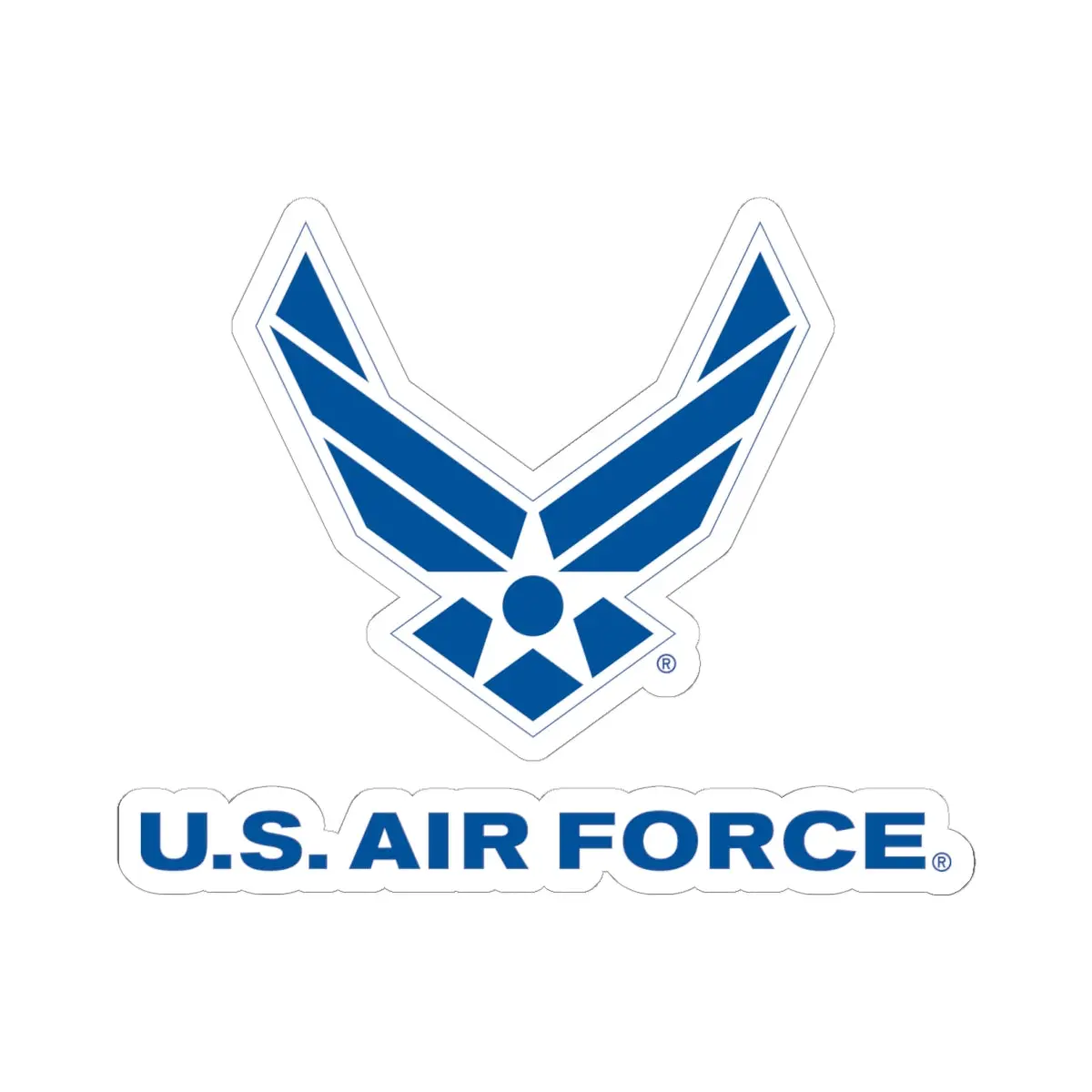 Kiss-Cut Stickers - Usaf Logo, Tm Txt - U S Air Force X 300 1