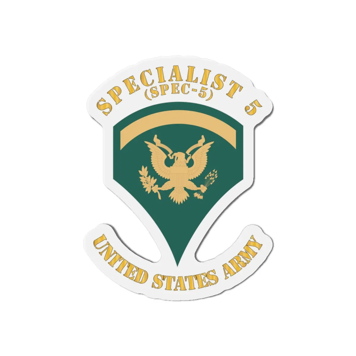 Die-Cut Magnets - Army - Enlisted - Spec 5 - Specialist 5 - Std Wo Txt X 300 2