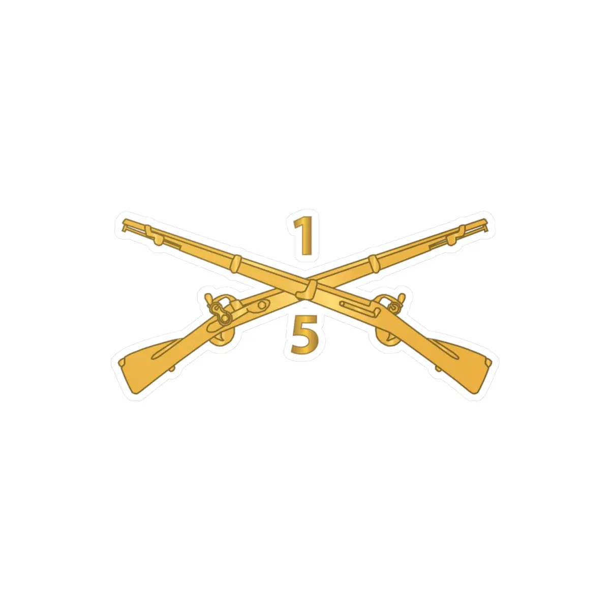 Kiss-Cut Vinyl Decals - Army - 5Th Battalion, 1St Infantry Regiment Branch - Wo Txt X 300 1