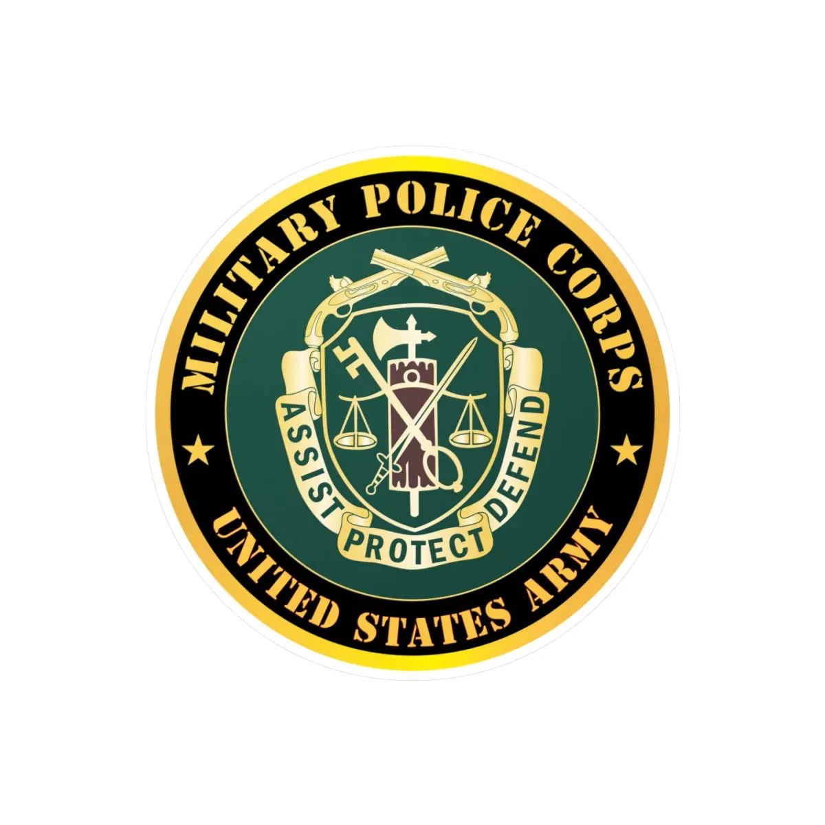 Kiss-Cut Vinyl Decals - Army - Military Police Corps Regimental Crest - United States Army X 300 1