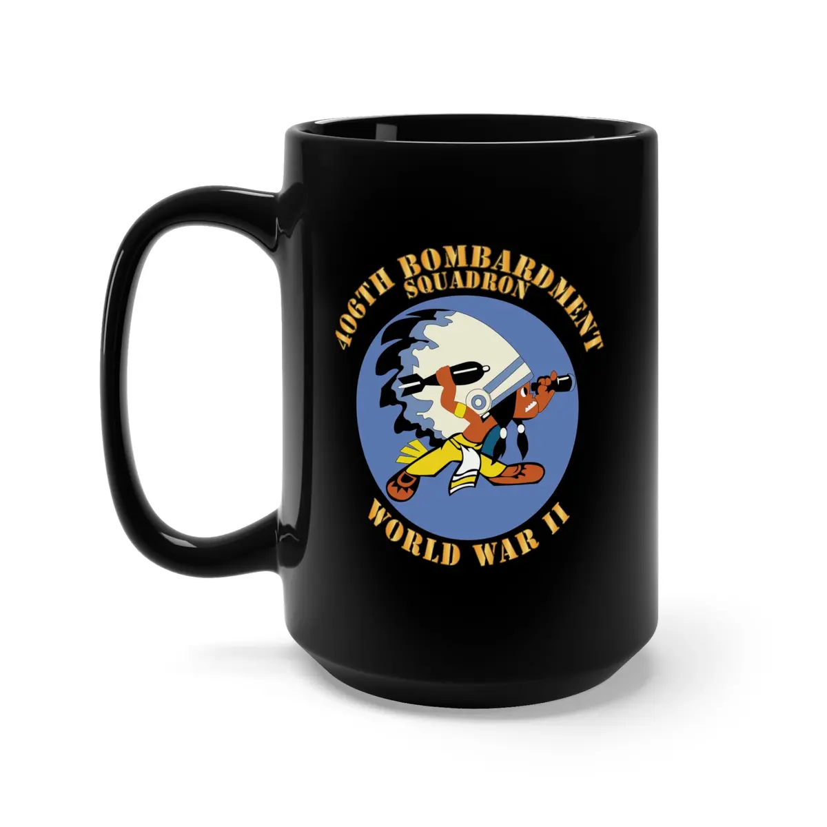 Black Mug 15Oz - Aac - 406Th Bombardment Squadron - Wwii X 300 1