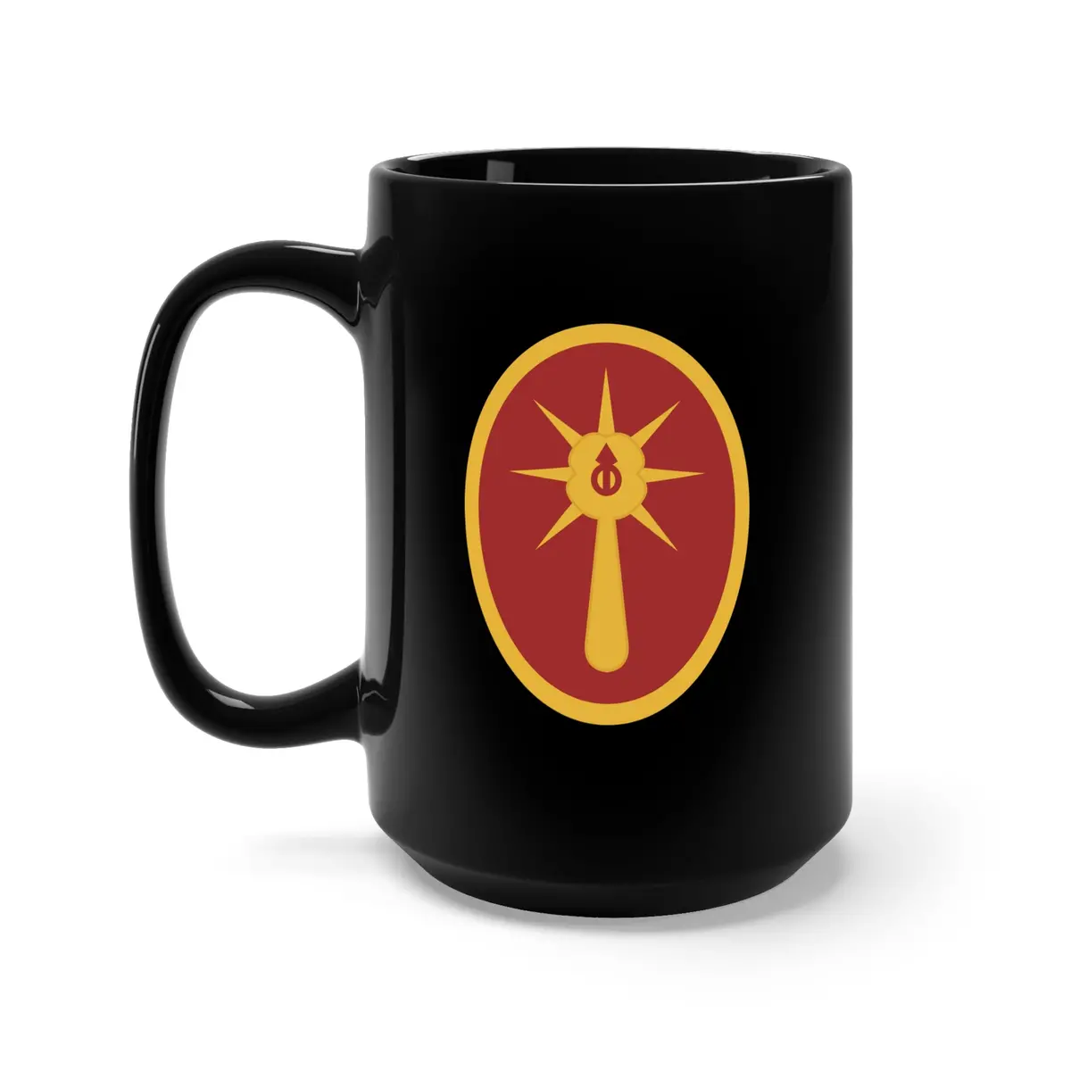 Black Mug 15Oz - Ssi - 108Th Infantry Division - Wwii - Ghost Division X 300 1