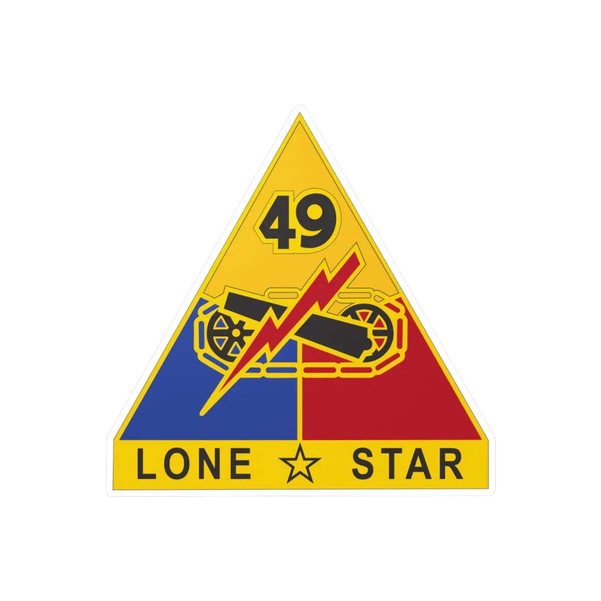 Kiss-Cut Vinyl Decals - Dui - 49Th Armored Division X 300 1