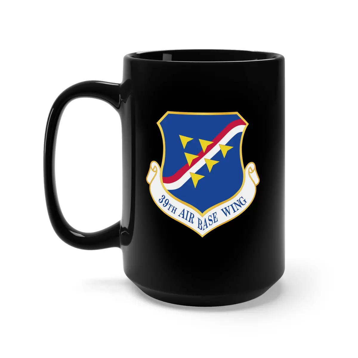 Black Mug 15Oz - Usaf - 39Th Airbase Wing Wo Txt 1