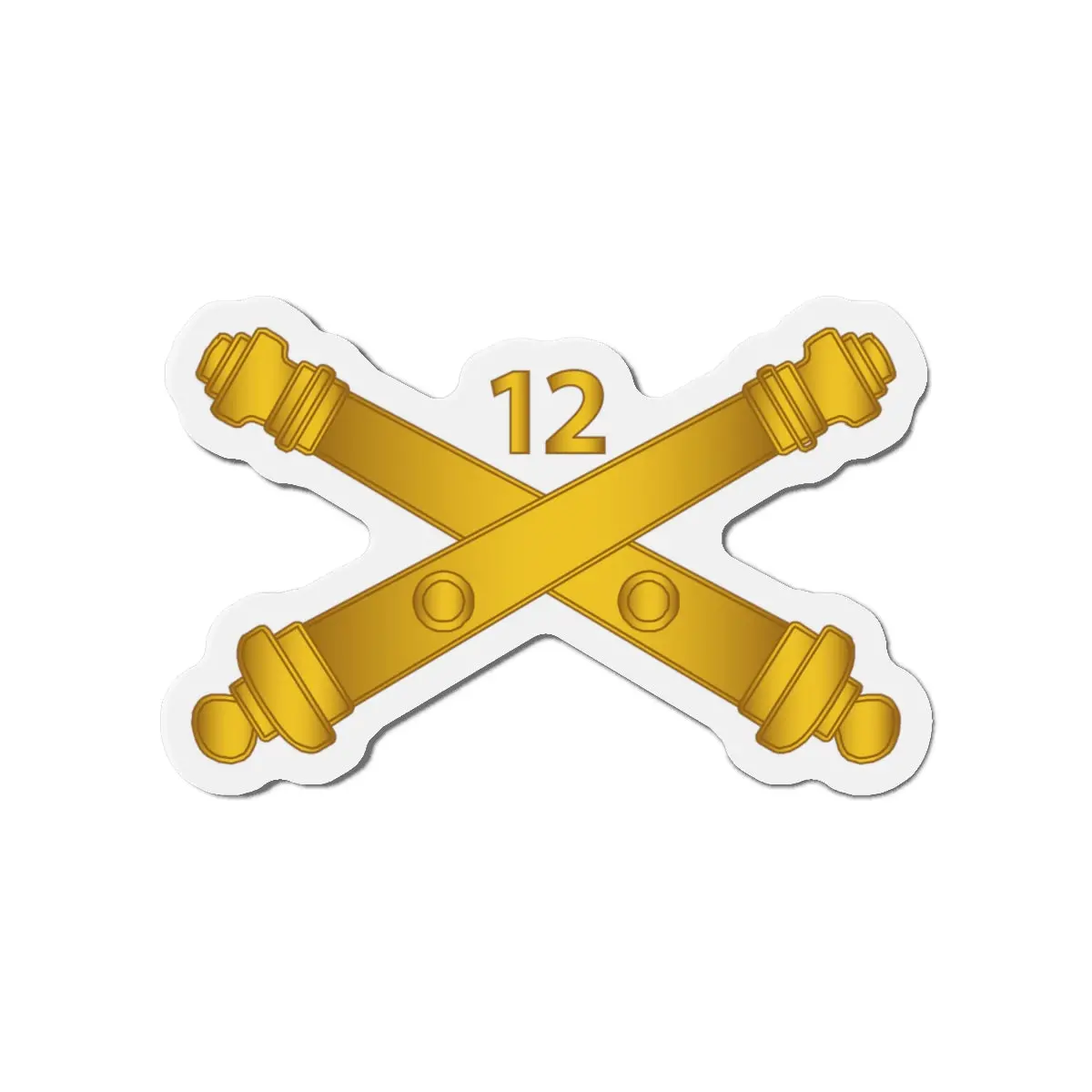 Die-Cut Magnets - Army - 12Th Field Artillery Regt - Artillery Br Wo Txt 1