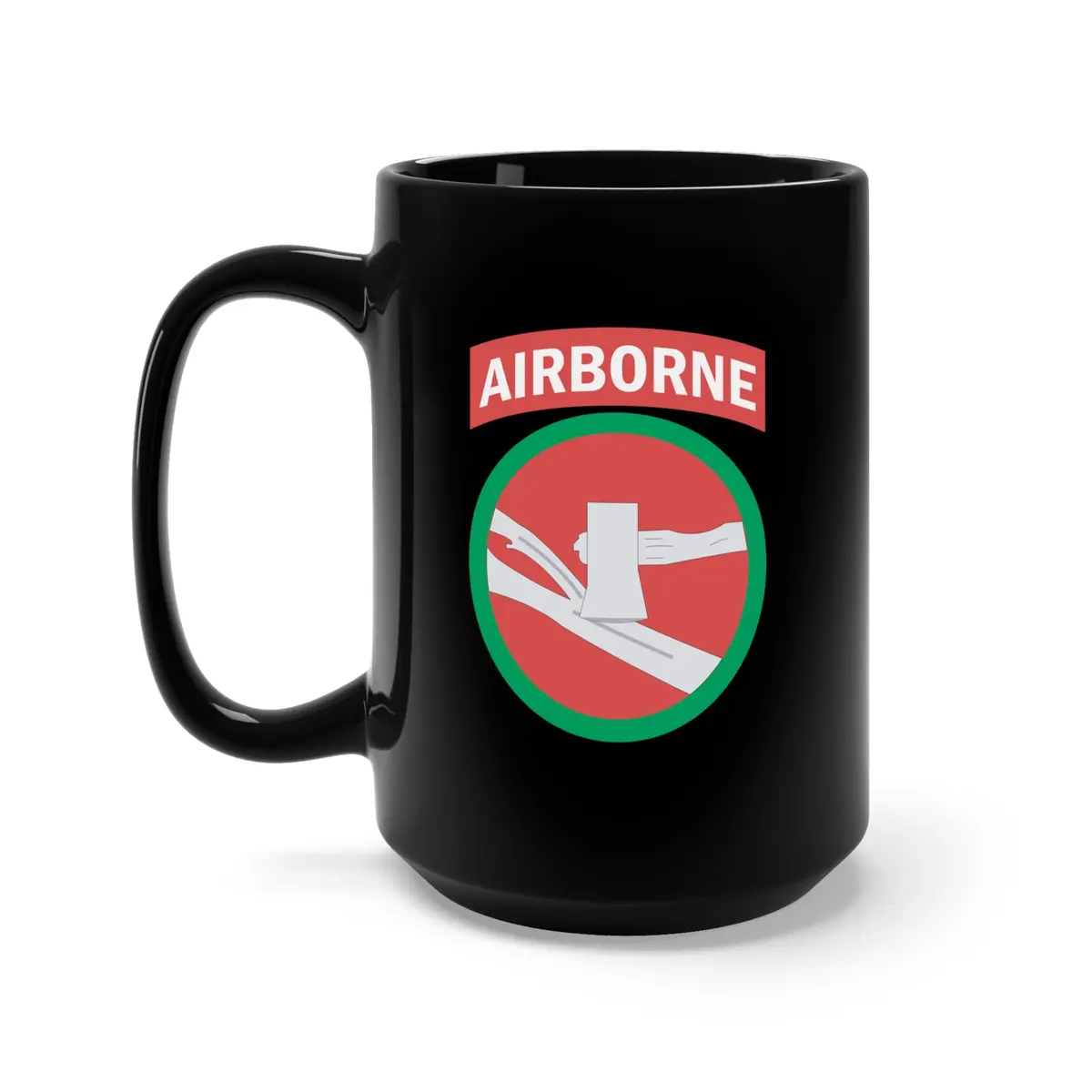 Black Mug 15Oz - Ssi - 84Th Infantry Division W Airborne Tab X 300 1