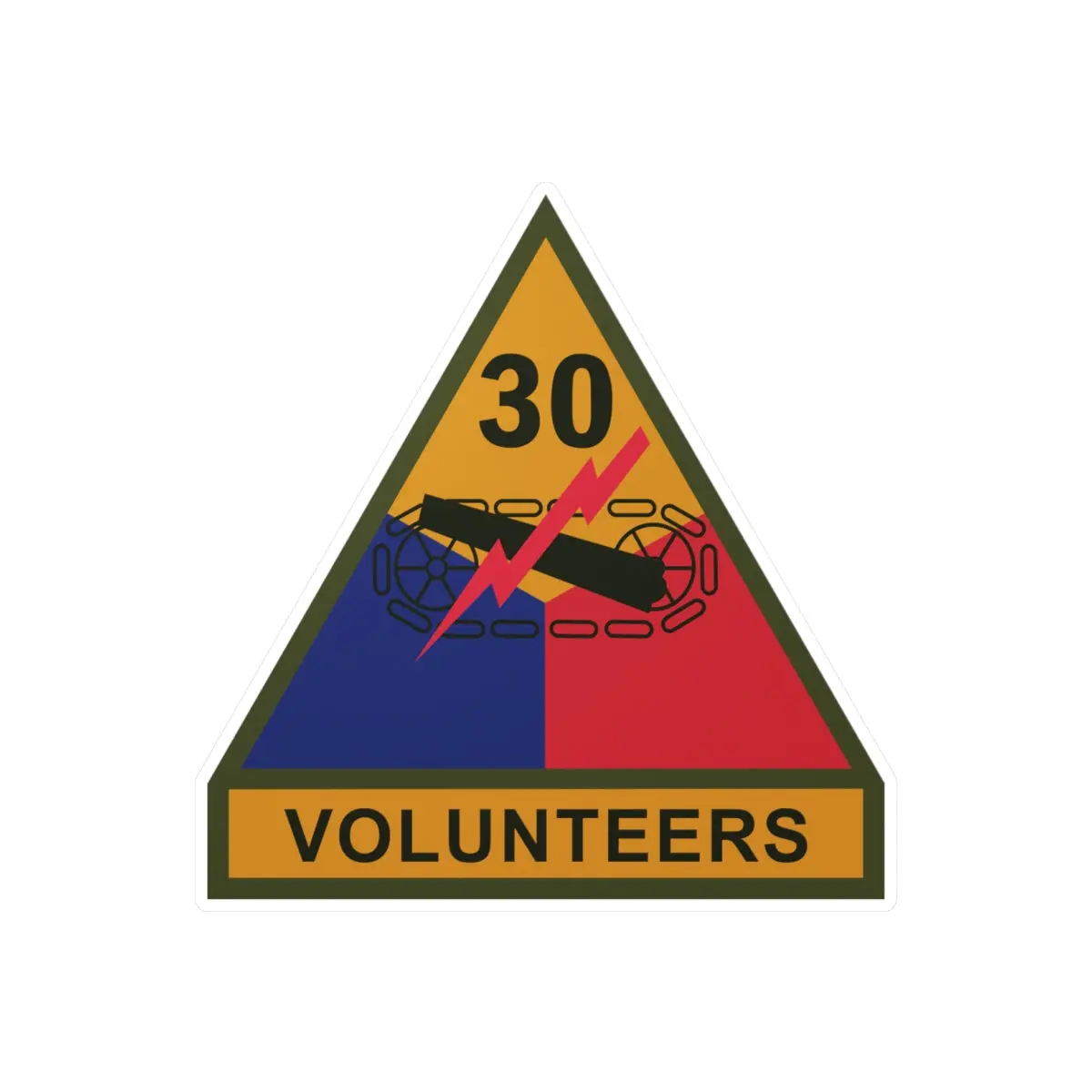 Kiss-Cut Vinyl Decals - Ssi - 30Th Armored Division W Name Tape X 300 1