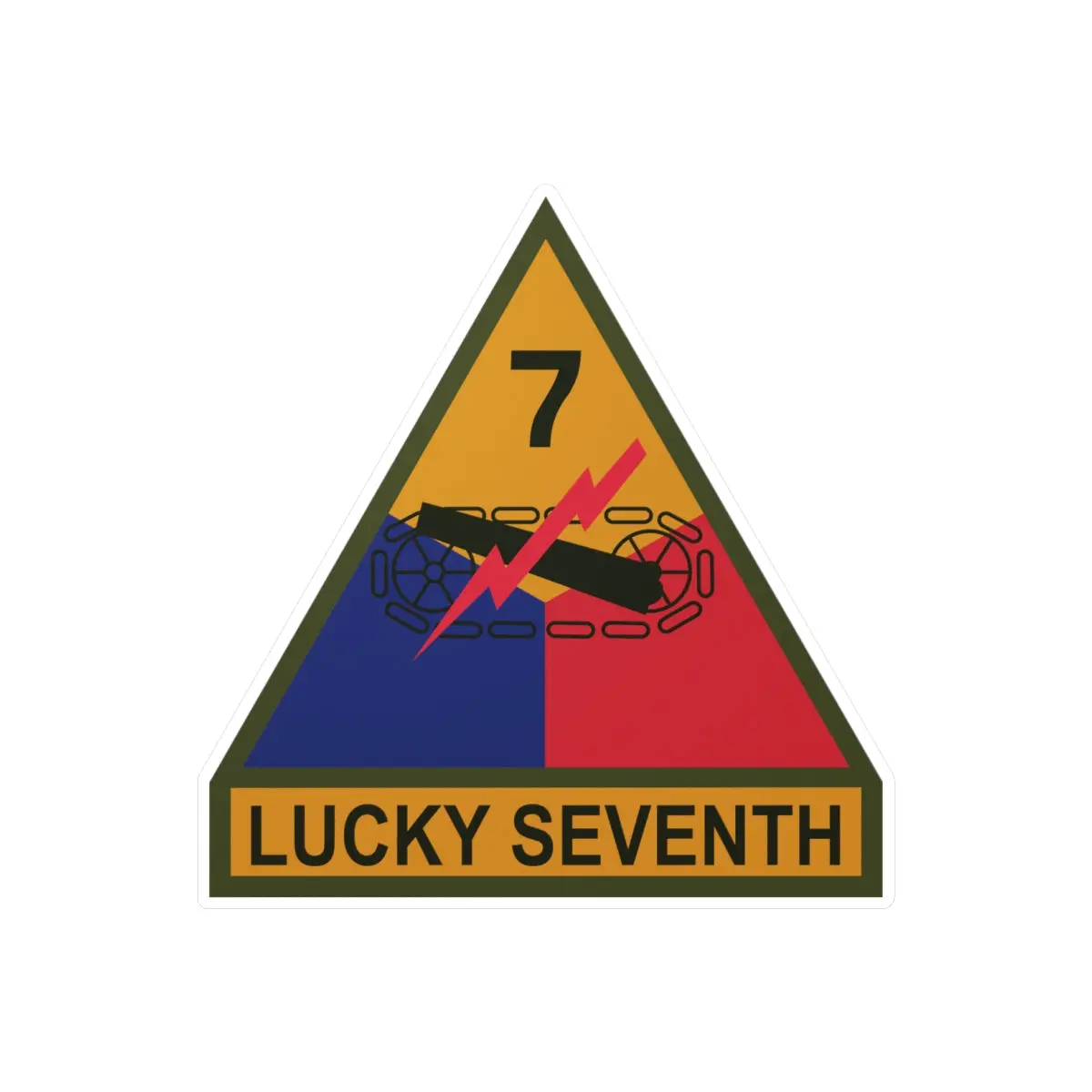Kiss-Cut Vinyl Decals - Ssi - 7Th Armored Division W Name Tape X 300 1