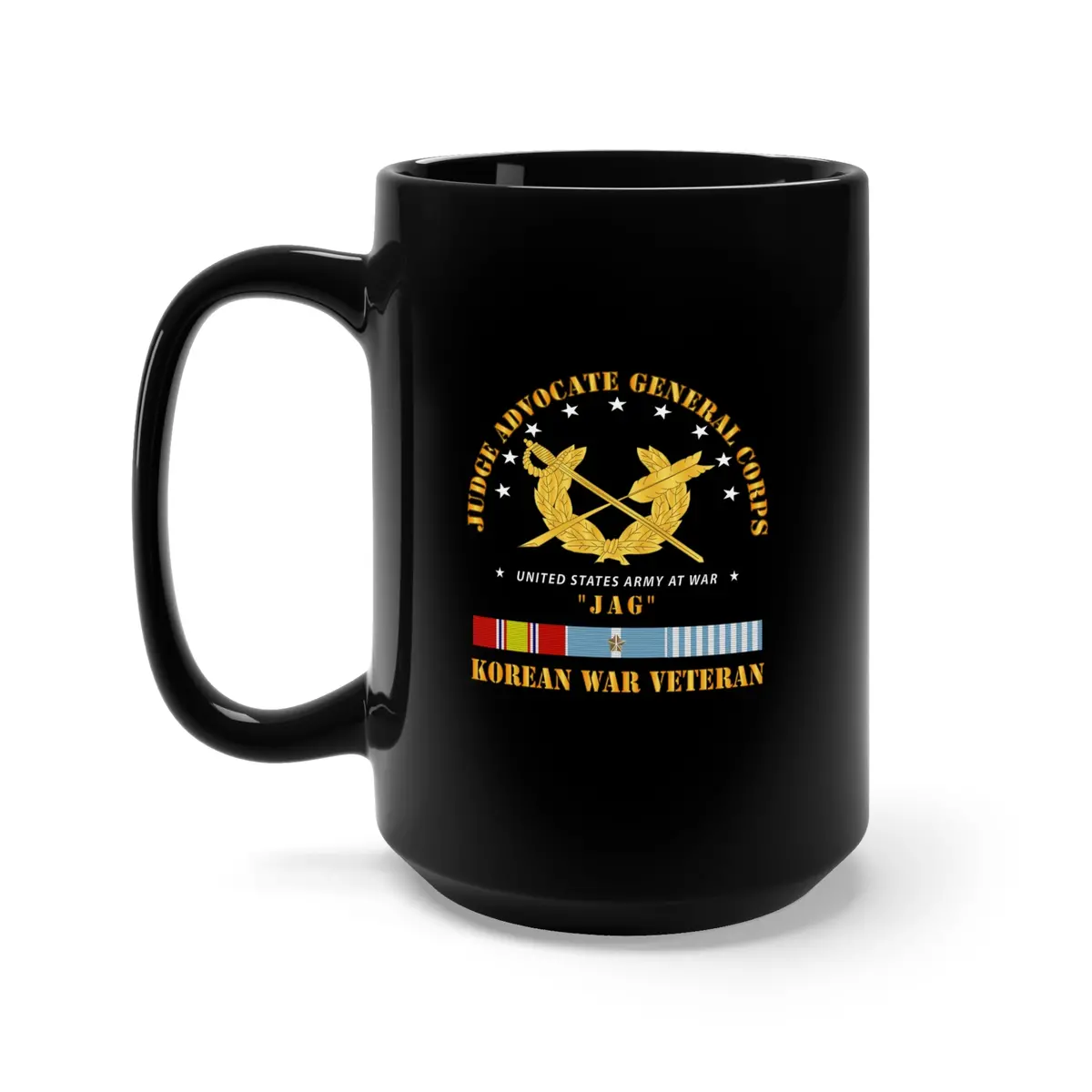Black Mug 15Oz - Army - Jag Branch W Korean Svc 1